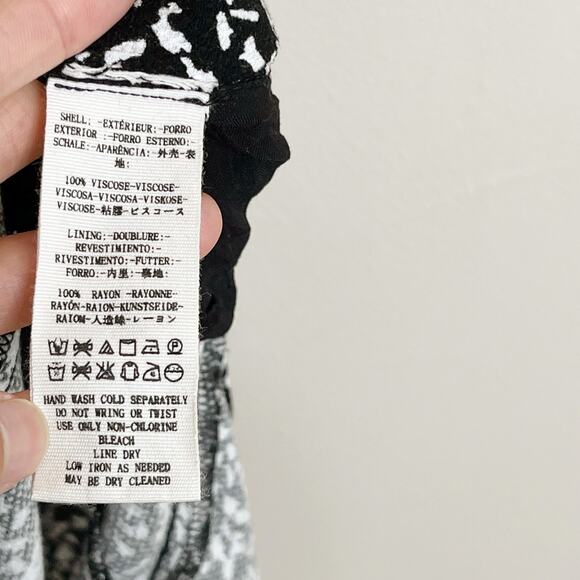 Free People Sz 4 Black Looking For Love Midi Dress in Animal Print Short Sleeve - Picture 11 of 15